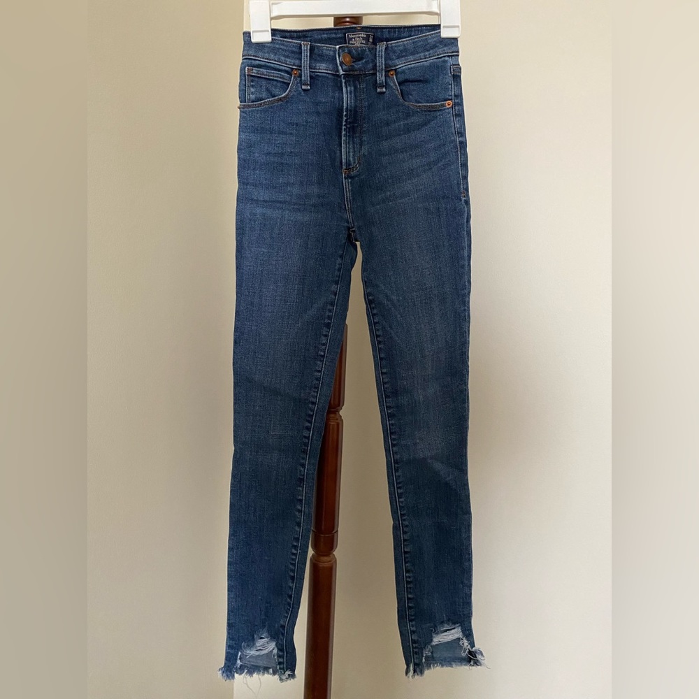 Abercrombie & Fitch Simone High-rise Ankle Jeans - Size US24/00 Regular Dark